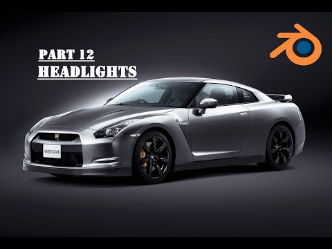Blender 3.3.1 "Nissan GT-R" Car Modeling   Part - 12 [ HEADLIGHTS]