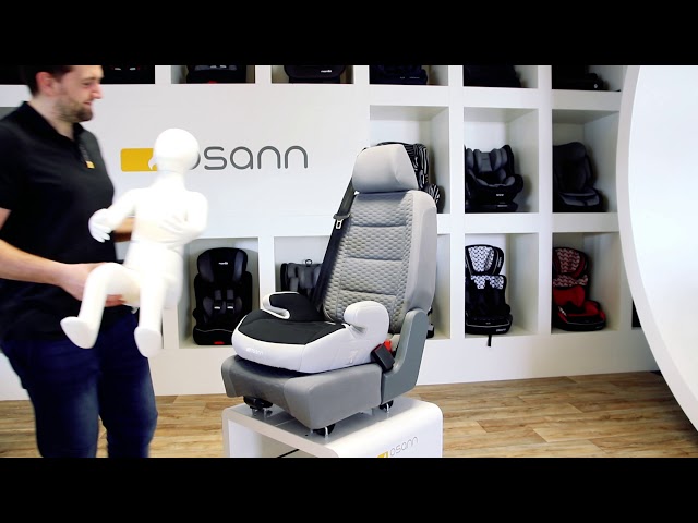 Video teaser voor Osann Kinderautositz Sitzerhöhung Junior Isofix, ECE 2/3, 15 bis 36kg, HYBRID - Mit und ohne Isofix
