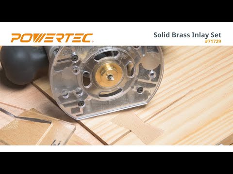 Solid Brass Inlay Set 02 - POWERTEC (71729) Woodworking Tools, Router Accessories