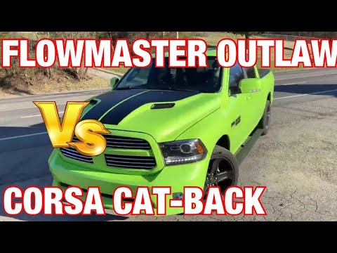 RAM 1500 5.7L: FLOWMASTER OUTLAW Vs CORSA CAT-BACK EXHAUST!
