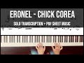 Chick Corea - Eronel Solo Transcription (Live 1982) + PDF Sheet Music