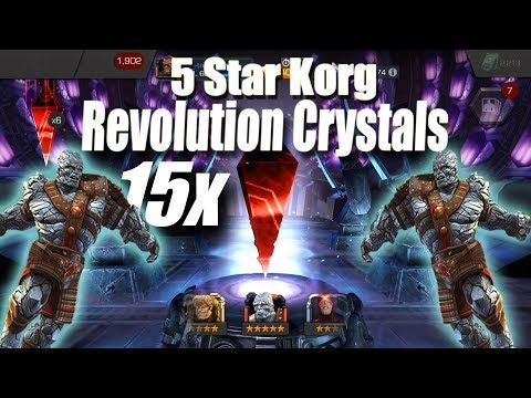 15x 5 Star Korg Featured Revolution Crystal CEO ? - Marvel Contest of Champions