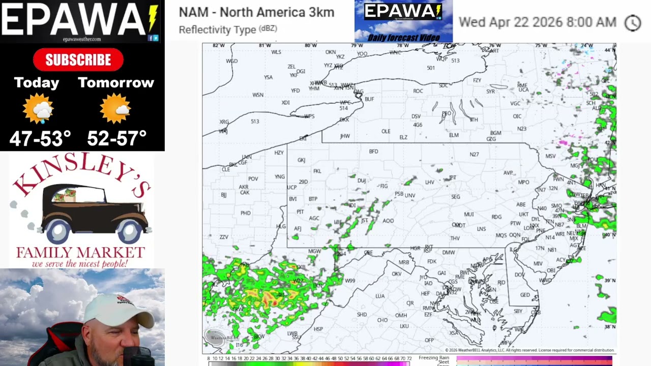 Monday April 20th, 2026 video forecast