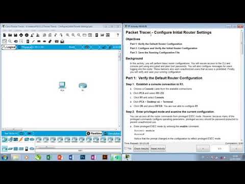 6.4.1.3 PACKET TRACER - Configure Initial Router Setting #ProdiTIUMB