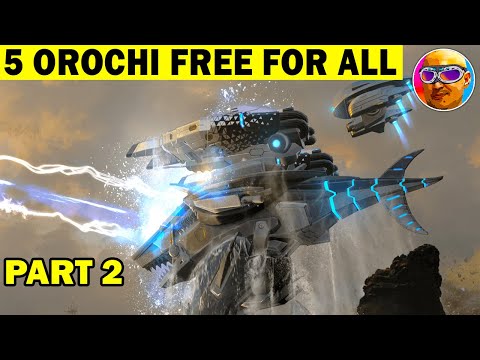 FIVE OROCHI KILL EVERYONE! combat mode - FREE FOR ALL! PART 2 - WAR ROBOTS REMASTERED