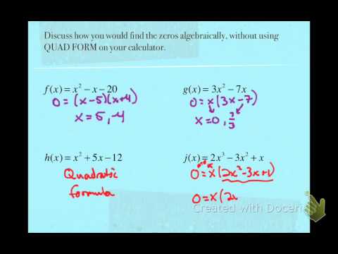 Finding the Zeros of a Polynomial