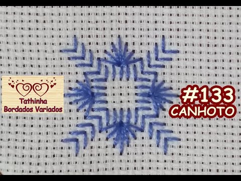 *133* PONTO RETO COM PONTO ILHÓS CANHOTO - Tathinha Bordados Variados