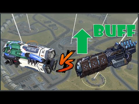 Nucleon after buff vs Glacier heavy weapon comparison war robots