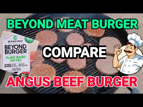 Beyond Meat Burger vs Angus Burger Costco