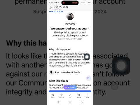 We Suspended Your Account |Facebook 180Days Problem Solve | 2025#youtubeshorts #trending