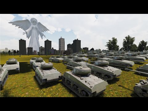 GOD & ANGELS VS 100,000 TANKS - UEBS 2 MODS - Ultimate Epic Battle Simulator 2