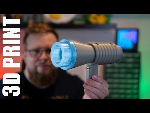 3D Printed Human Scale Working LEGO Space Blaster Toy with Sounds and Lights