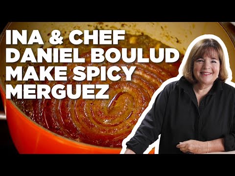 Ina Garten + Chef Daniel Boulud Make Spicy Merguez with Spinach & White Beans | Barefoot Contessa