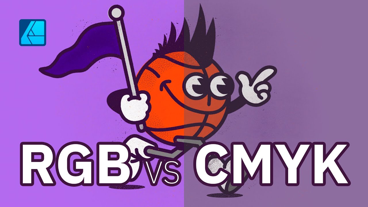 RGB vs CMYK no Affinity Designer 2 (cores de prova)
