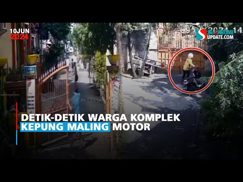 Detik-detik Warga Komplek Kepung Maling Motor