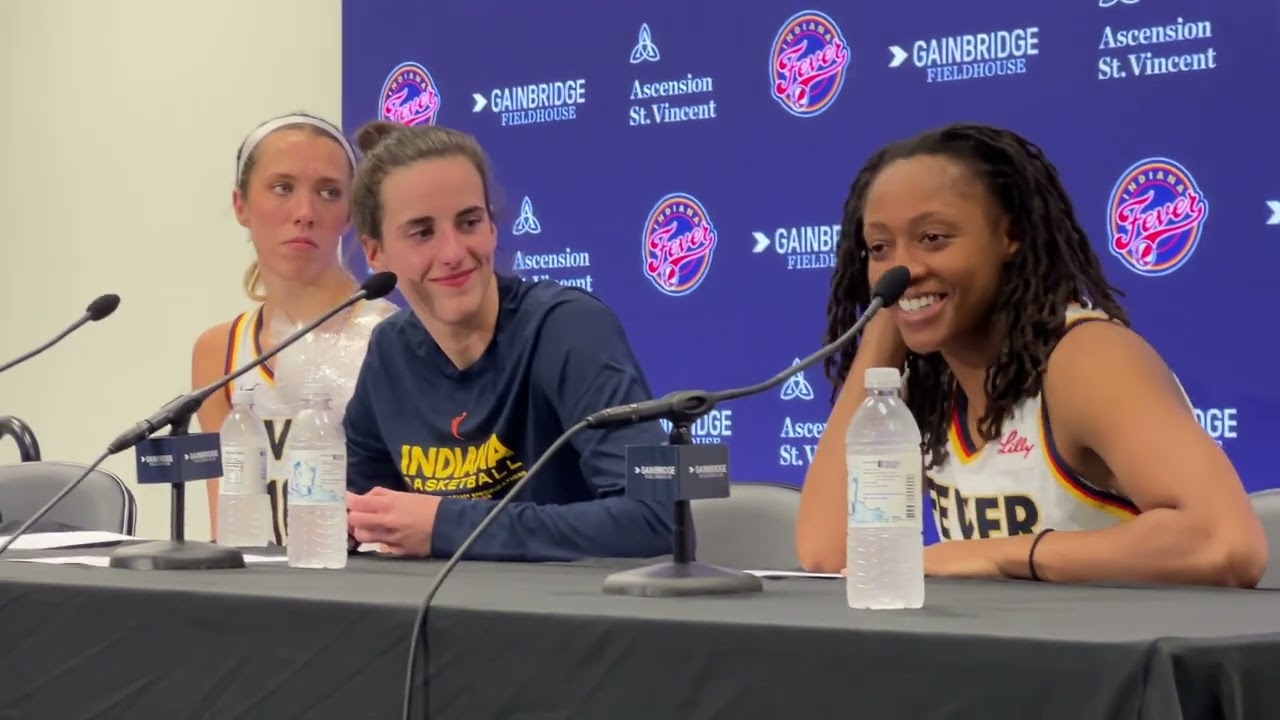 Caitlin Clark, Kelsey Mitchell, Lexie Hull after Fever 84-80 win over Sun — many hilarious moments