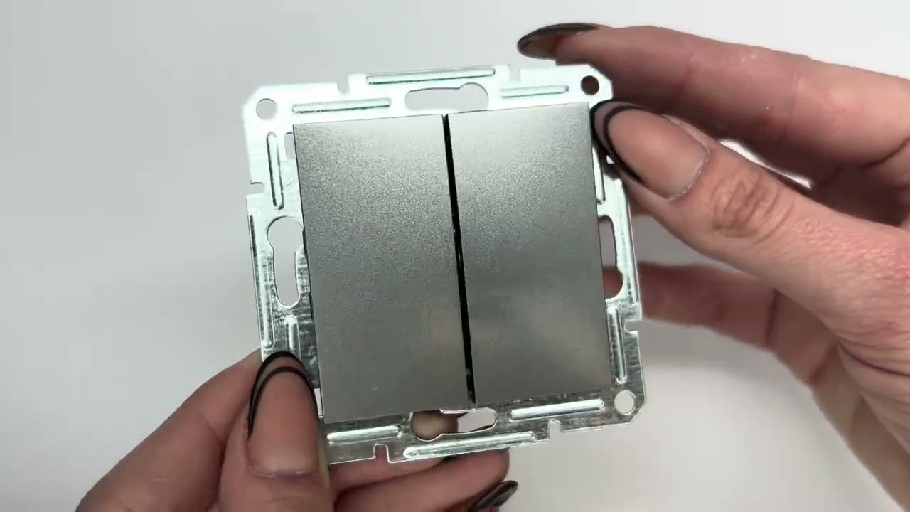 Вимикач прохідний двоклавішний SCHNEIDER Asfora сталь EPH0600162