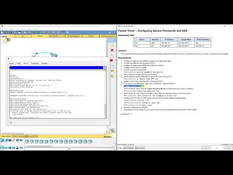 PKT 11.2.4.5 - Configuring Secure Passwords and SSH