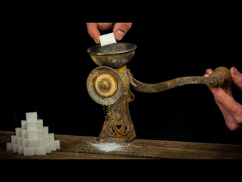 Antique Sugar Grinder Restoration / 1970's Czechoslovakia
