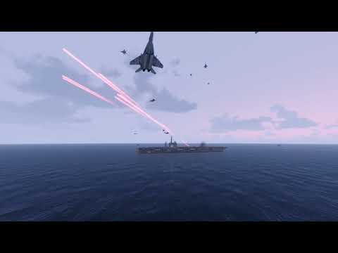Russian Aircraft Carrier Air Defense System Shooting Down Incoming Fighter Jets - Tandav - ArmA3