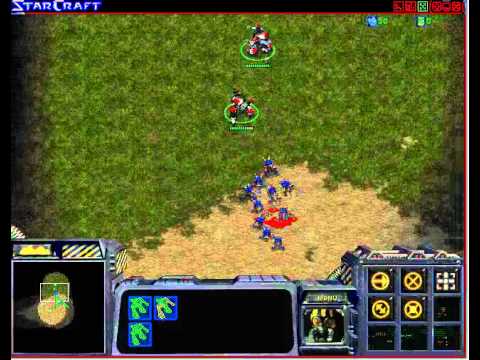 MultiAgent Potential Field ( 3 Goliath vs. 14 Zerglings)