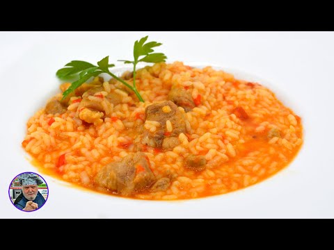 Guiso de arroz con lomo de cerdo - arroz con cerdo receta - recetas de javier romero