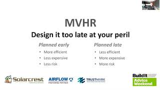 Top Tips: Why You Must Design for MVHR Early - Solarcrest