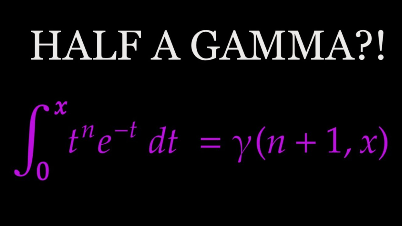 Half a Gamma?! - The Incomplete Gamma Function