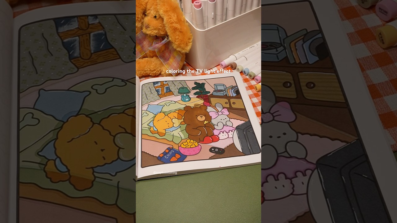 color with me: TV light effect ✨📺 #colorwithme #cocowyocoloringbook #coloring