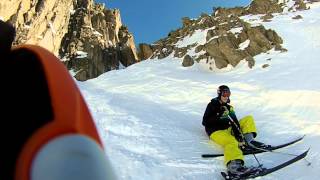 preview picture of video 'Disentis über Val Strem nach Sedrun - Ski Freeride März 2013'