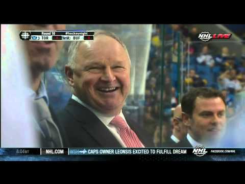 Paul Ranger punt shot in Shootout Toronto Maple Leafs vs Buffalo Sabres 9/21/13 NHL Hockey