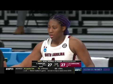South Carolina's Aliyah Boston (20 pts, 18 rebs) has monster double-double in first-round win