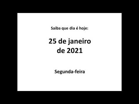 25 de Janeiro de 2021