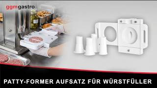 Patty-Former Aufsatz für Würstfüller - vier Steckadapter - passend für EWFMH & WFMHB