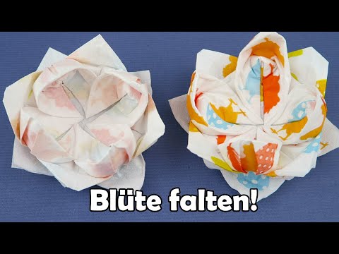 Rose / Blüte / Blume aus Serviette falten - Osterndeko selber machen