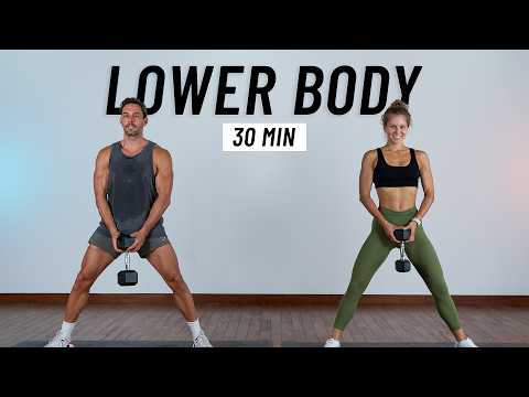 30 Min Lower Body Dumbbell Workout At Home - Build Muscle
