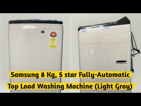 Samsung 8 kg, 5 Star Fully-Automatic Top Load Washing Machine (WA80BG4441BGTL, Light Gray)