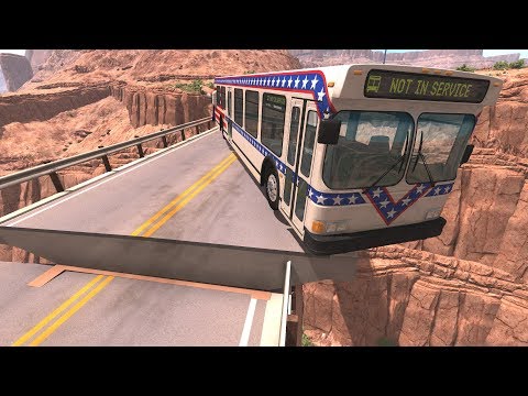 Beamng drive Collapsing Bridge pileup car crashes - CrashArmy