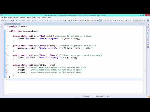 Java Essentials Polymorphism functions overloading in java