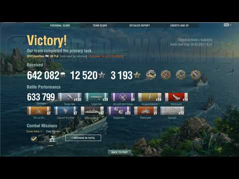 [Former] Solo Operation Narai 633k Damage Record - World of Warships
