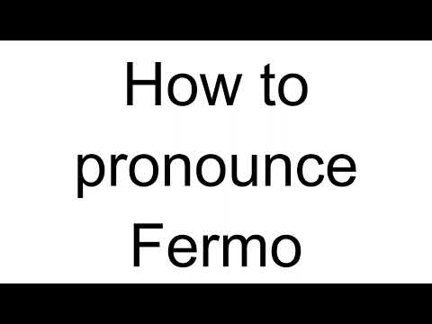 How to Pronounce Fermo (Italian)