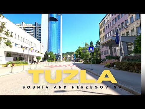 Driving in Tuzla, Bosnia and Herzegovina 🇧🇦 | Scenic city tour in 4K 🚗