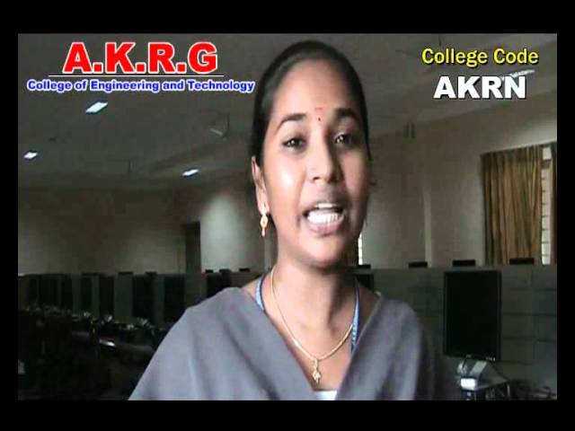 A. K. R. G. College of Engineering and Technology video #1