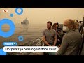 Australiërs moeten over water vluchten voor bosbranden
