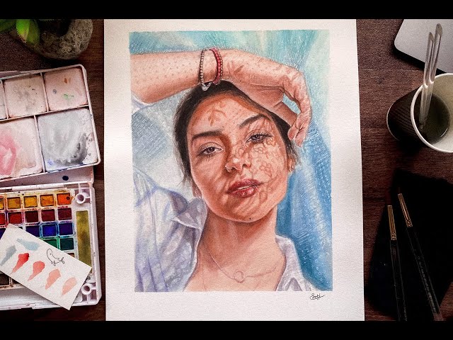 دورة رسم البورتريه بالألوان المائية