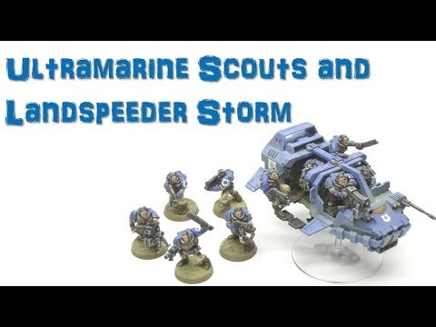 Ultramarine Scouts and Landspeeder Storm