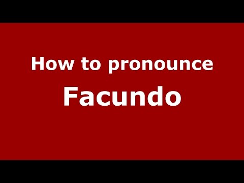 How to pronounce Facundo