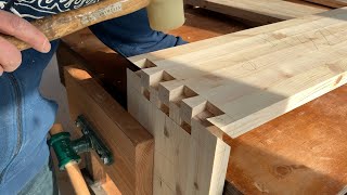 [Woodworking] Making Hand Cut Mitered Dovetails / Dovetail Joinery