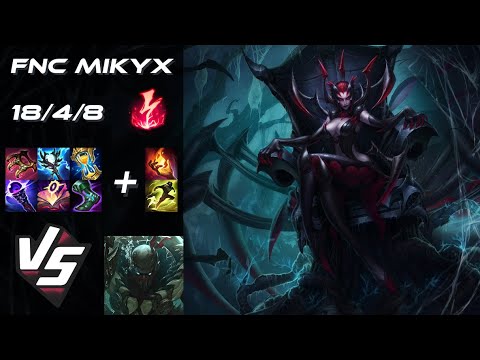 Fnatic Mikyx SUPPORT Elise vs Pyke - EU Challenger Patch 25.S1.3