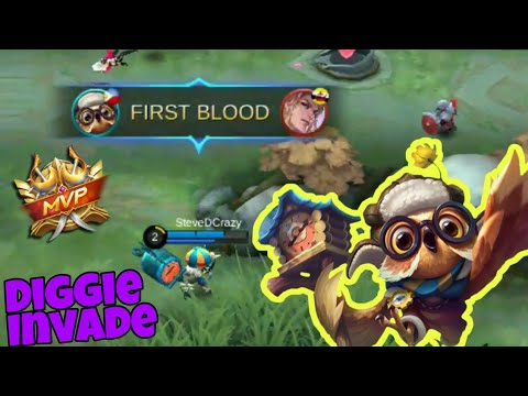 Hyper Agressive Invade Diggie Strategy gets an MVP | Mobile Legends